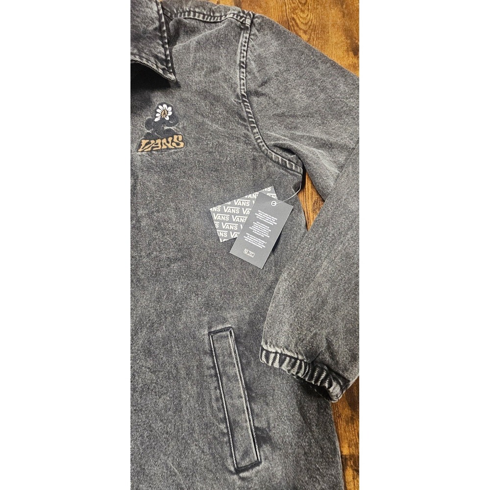 Vans Off The Wall Torrey Black Washed Denim Skate Jacket Size Extra Large NWT - Picture 4 of 8